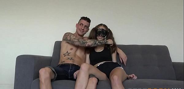  Busty and masked, a teen that loves rough sex